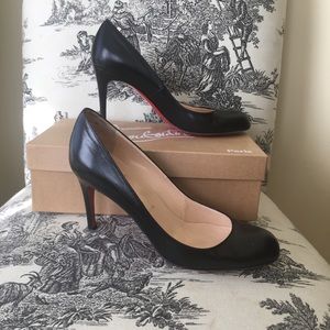 Christian Louboutain, Black “Simple” Pump, Sz 8.5